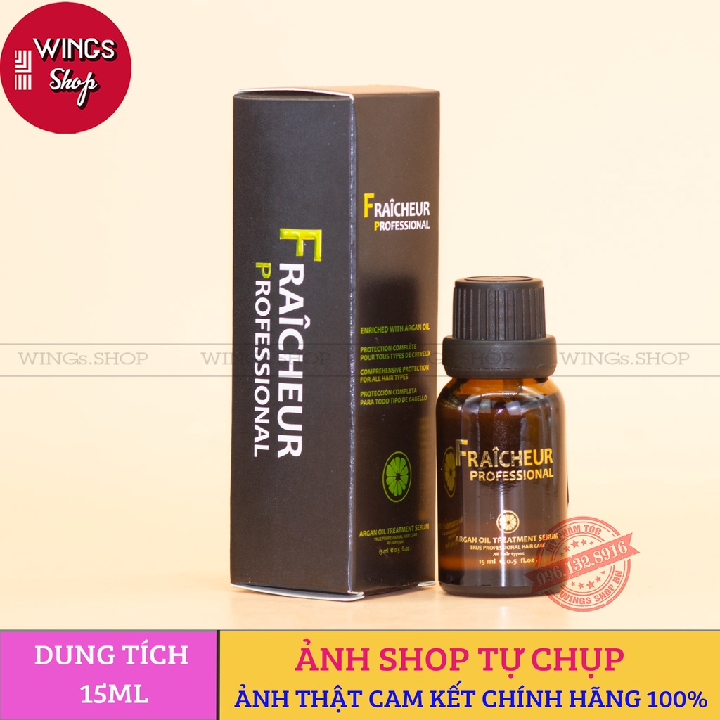 Tinh dầu dưỡng tóc phục hồi chuyên sâu Fraicheur Argan Oil Treatment Serum đủ size 15ML-50ML-100ML | Wings Shop