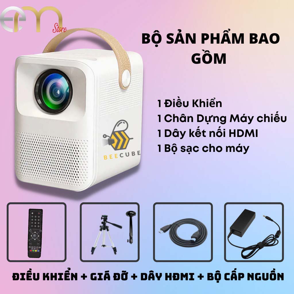 Máy Chiếu Mini BEECUBE Hệ Điều Hành Android + Kết nối Điện thoại + Full HD 1080