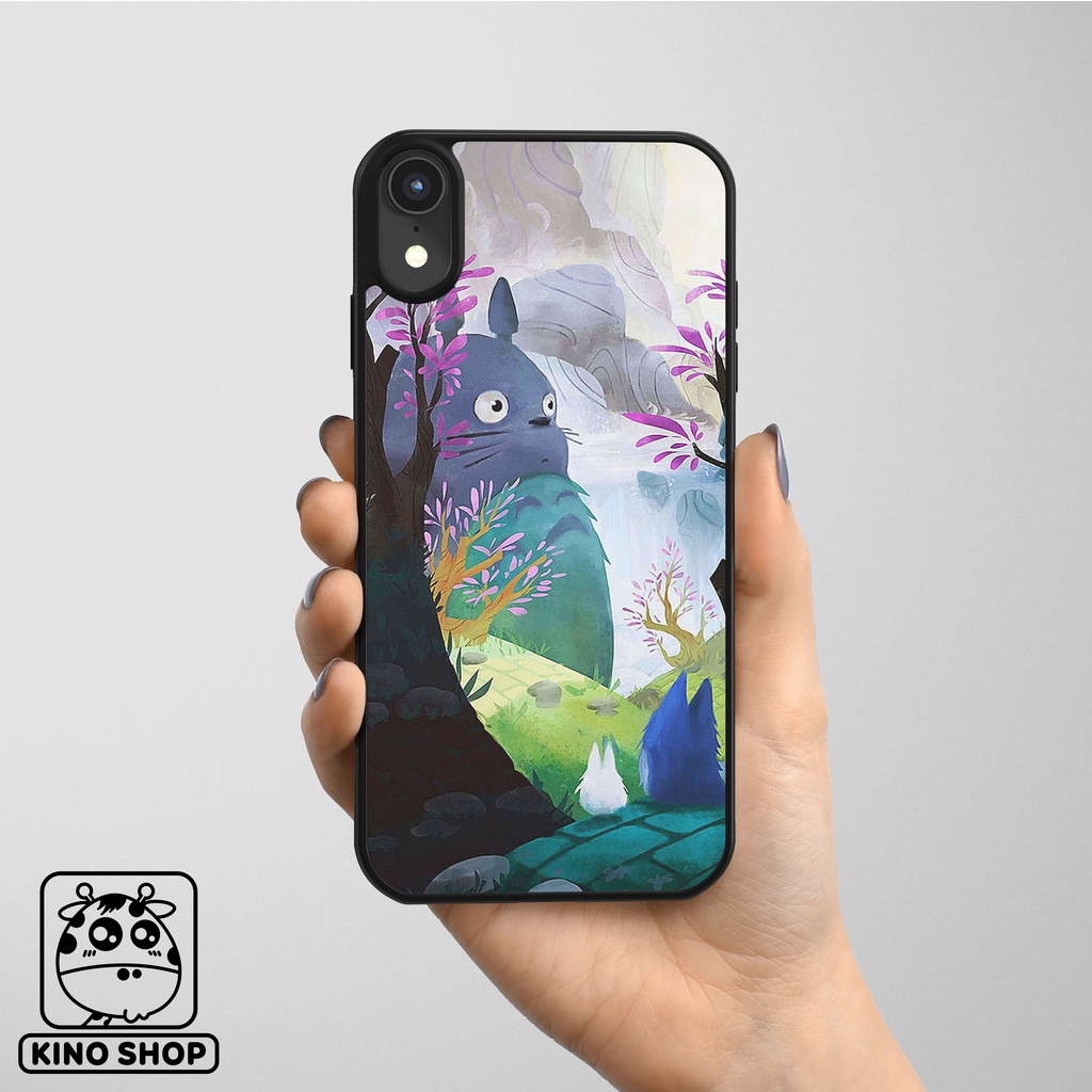 Ốp lưng iPhone KINOSHOP Totoro viền dẻo đen silicon TPU chống ố vàng , chống va đập [ KN77 ] 14Pro 14Promax XR 11