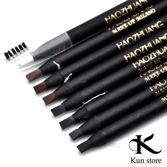 Chì xé kẻ mày cứng phẩy sợi Haozhuang Eyebrow Pencil sắc nét, dễ kẻ KUN025