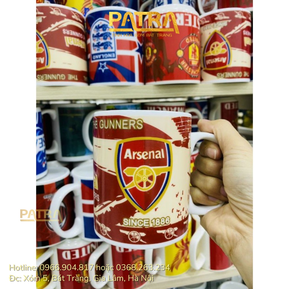 Cốc sứ in logo câu lạc bộ bóng đá nổi tiếng 280ml siêu đẹp - Gốm sứ Bát tràng