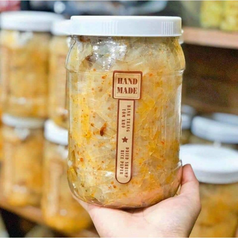 Bánh tráng tôm cháy tỏi - hủ 350gr