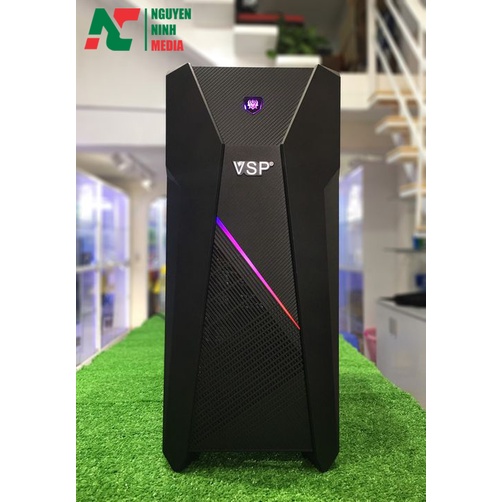 Vỏ Case Gaming VSP B17 Có Dải LED RGB Phía Trước - Hàng Chính Hãng