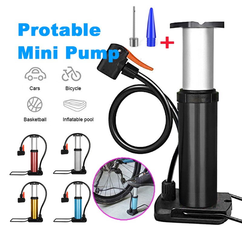 Bơm chân mini có bàn đạp đa năng bơm bóng, ô tô - xe đạp - xe máy Bơm hơi đạp chân mini