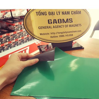 Nam châm dẻo tấm A4 màu xanh lá cây