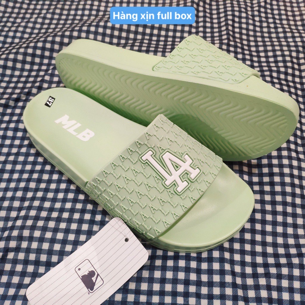 Dép MLB LA  nam nữ cao cấp, dép quai ngang nam nữ siêu nhẹ, đế cao cực êm 35_40