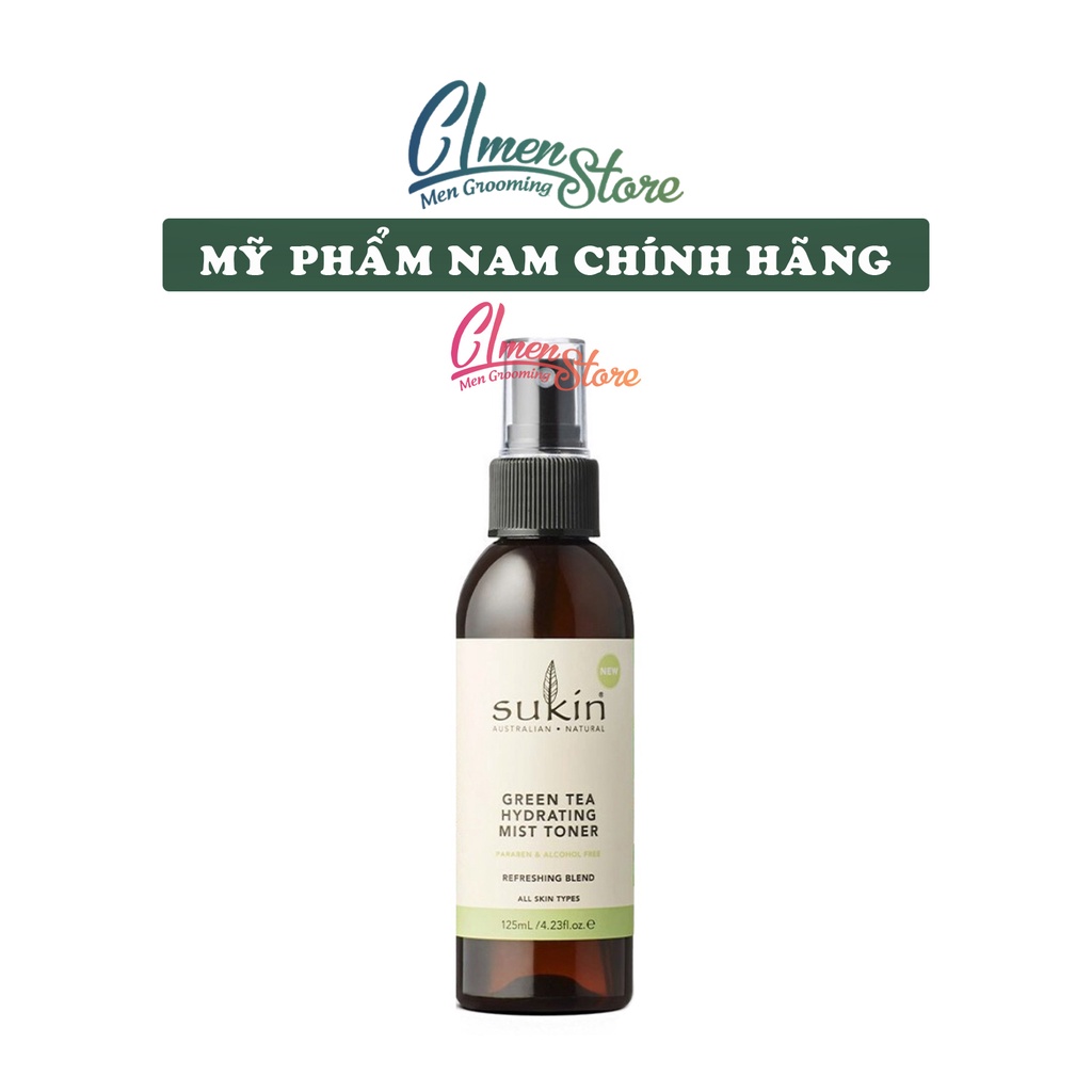 Toner Nước Cân Bằng Dạng Phun Sương Sukin Green Tea Hydrating Mist (hương trà xanh) - 125ml