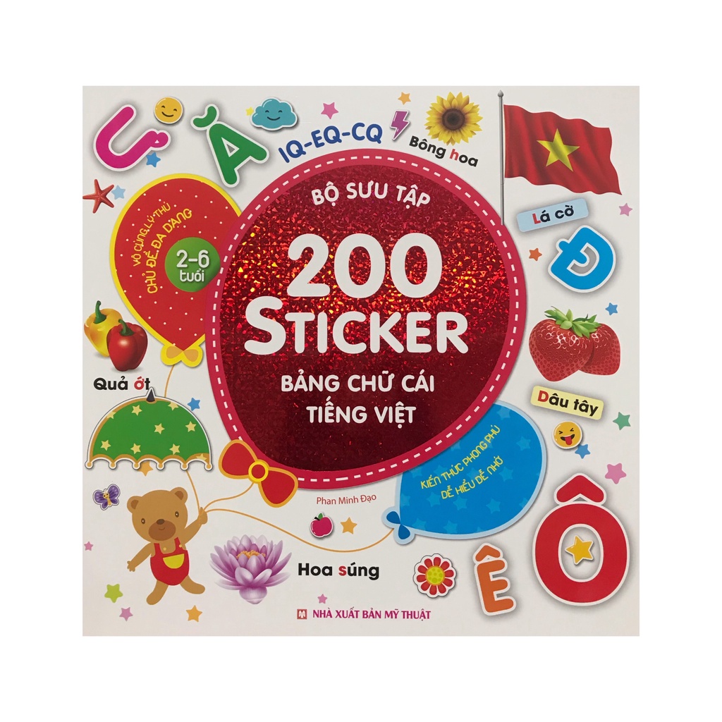 Sách - Bộ sưu tập 200 sticker bảng chữ cái tiếng Việt