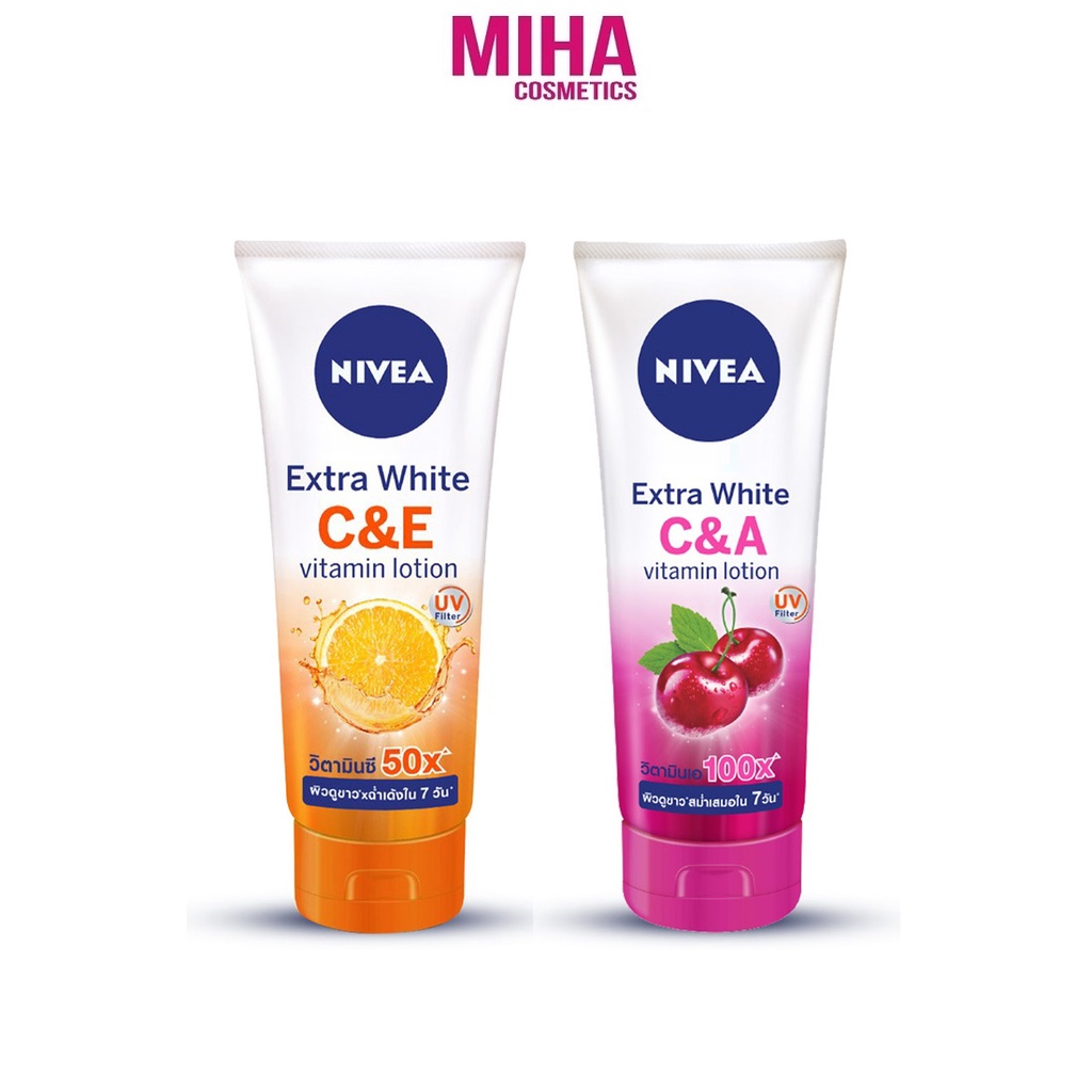 Sữa Dưỡng Thể Trắng Da Nivea Extra White C&amp;E Hoặc C&amp;A Vitamin Lotion 180ml Thái Lan