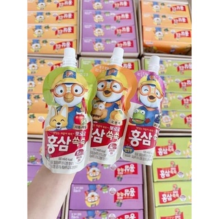 Nước Hồng Sâm Trái Cây Pororo Paldo Hàn Quốc 100ml (3 Vị)