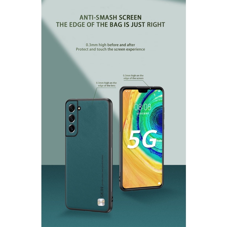Ốp Điện Thoại Da Viền Mềm Chống Rơi Chống Sốc Cho Samsung Galaxy S21 FE S21+ Plus S21 Ultra 5G SS21 SS S 20 FE 5G
