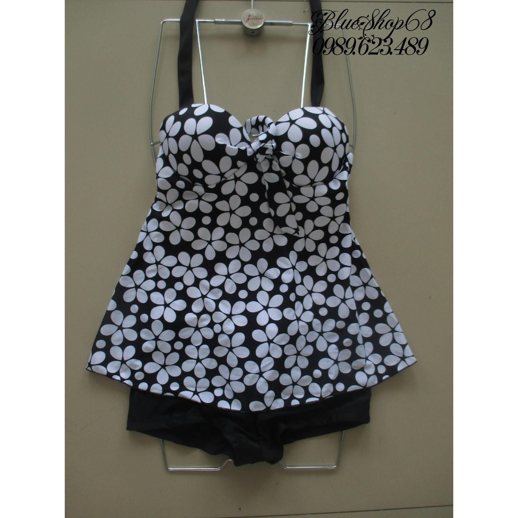 Đồ bơi cho người lớn từ 40-67kg chấm bi xanh đen Boi23-XD | BigBuy360 - bigbuy360.vn