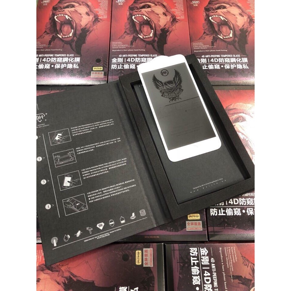 Kính Cường Lực Chống Nhìn Trộm KINGKONG Full Màn Hình IP 15 Pro Max /11/12/13/14 Pro Max/ X/XsMax/Xr