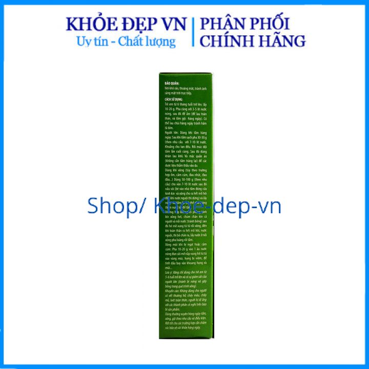 Muối thảo mộc gừng gió ngải cứu dùng để xông, tắm, gội trong trường hợp cảm cúm, ho, ốm Gói 150g