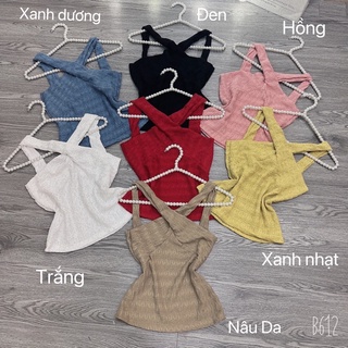 Áo kiểu cổ yếm chéo cổ chất thun xốp mềm mịn