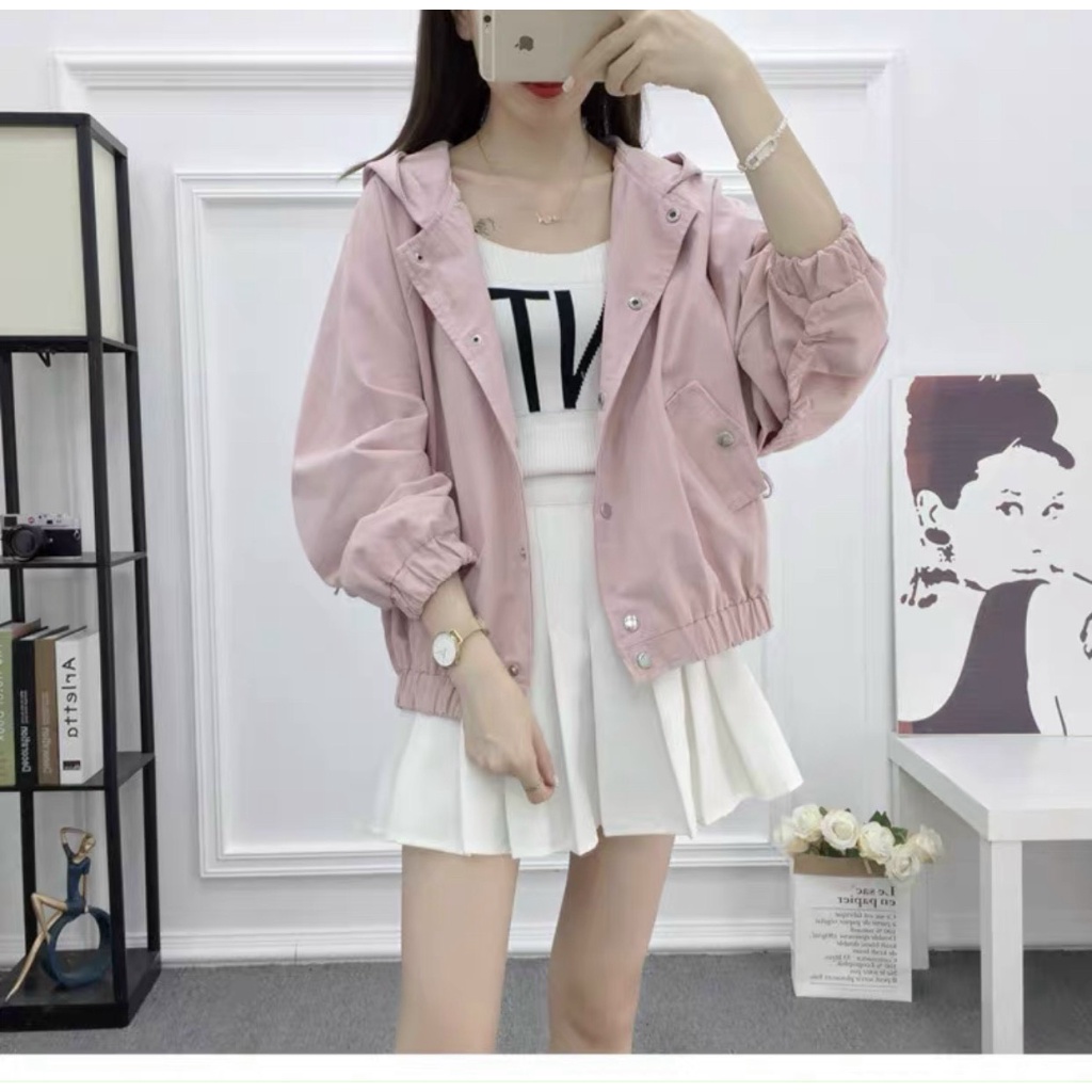 Áo Khoác Kaki Nữ Có Dây  Rút Eo Đẹp Xinh Lung Linh