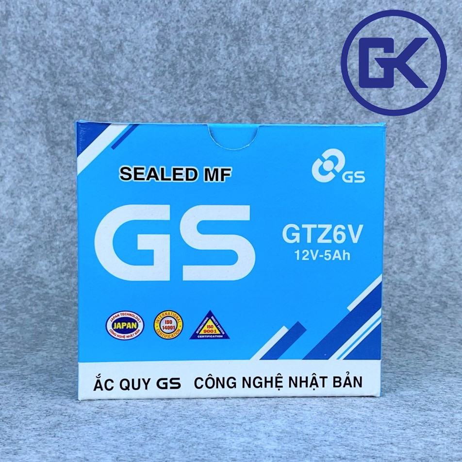 Ắc quy xe máy GS khô 12V-5Ah nhỡ (GTZ6V)