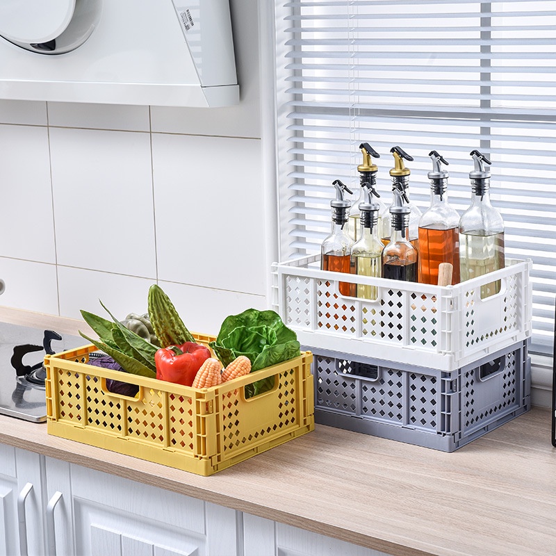 Giỏ Đựng Đồ Dùng Bằng Nhựa Có Tay Cầm Tiện Dụng Cho Gia Đình