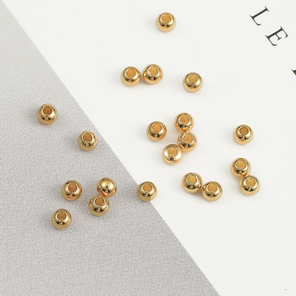 BEADIA Hạt Xâu Chuỗi Làm Trang Sức Mạ Vàng 18k