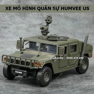 XE MÔ HÌNH KIM LOẠI XE QUÂN SỰ HUMMER TỈ LỆ 1:32 - USA - XANH - 9983.1