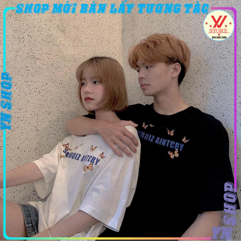 Áo Thun SADBOIZ AINTCRY Bướm Form Rộng Unisex Nam Nữ - áo phông tay lỡ phong cách Ulzzang
