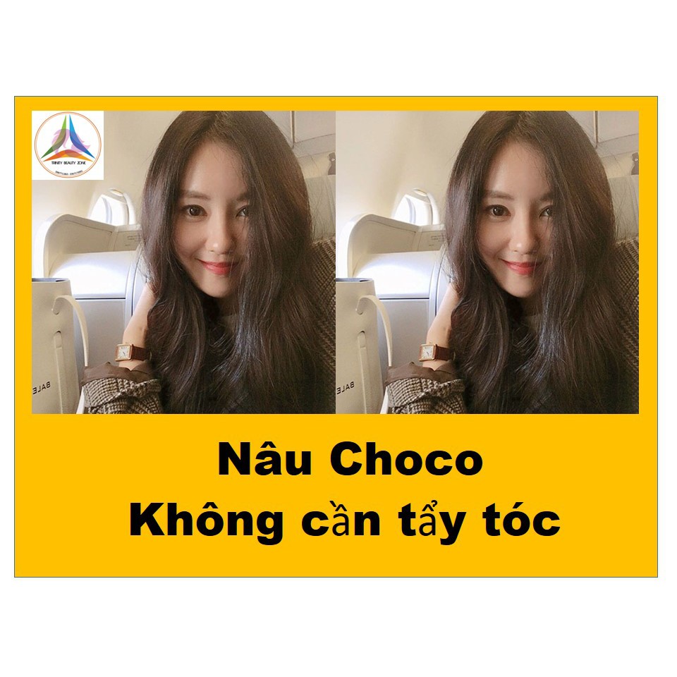 Thuốc nhuộm tóc hàn màu NÂU CHOCO kèm oxy và gang tay