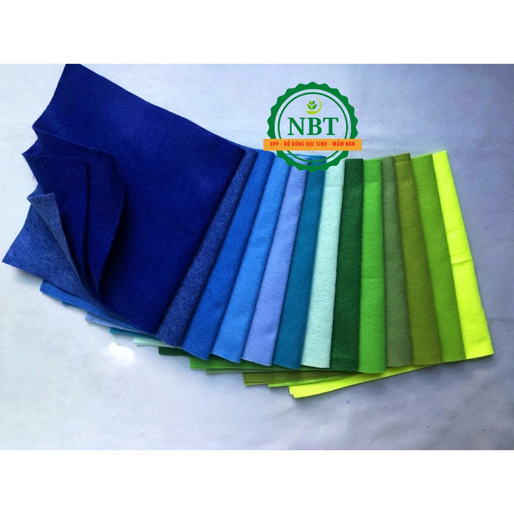 Vải nỉ mềm, vải dạ mầm non khổ 70*60cm làm handmade, treo nôi may treo nôi, làm móc khoá, sách vải, đồ chơi