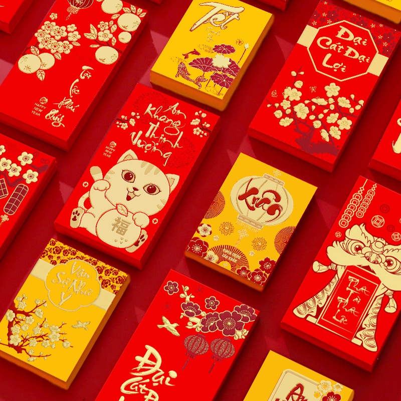 Combo 6 bao lì xì Tết 2023 chất lượng siêu rẻ