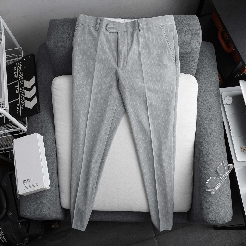 [ 4 Màu] Quần Tây Nam Kẻ Sọc Hàn Quốc Dáng Ôm Công Sở - Quần Âu Nam Đẹp Chuẩn Thiết ,Tôn dáng, Lịch Sự - QA05 - Gusta | BigBuy360 - bigbuy360.vn