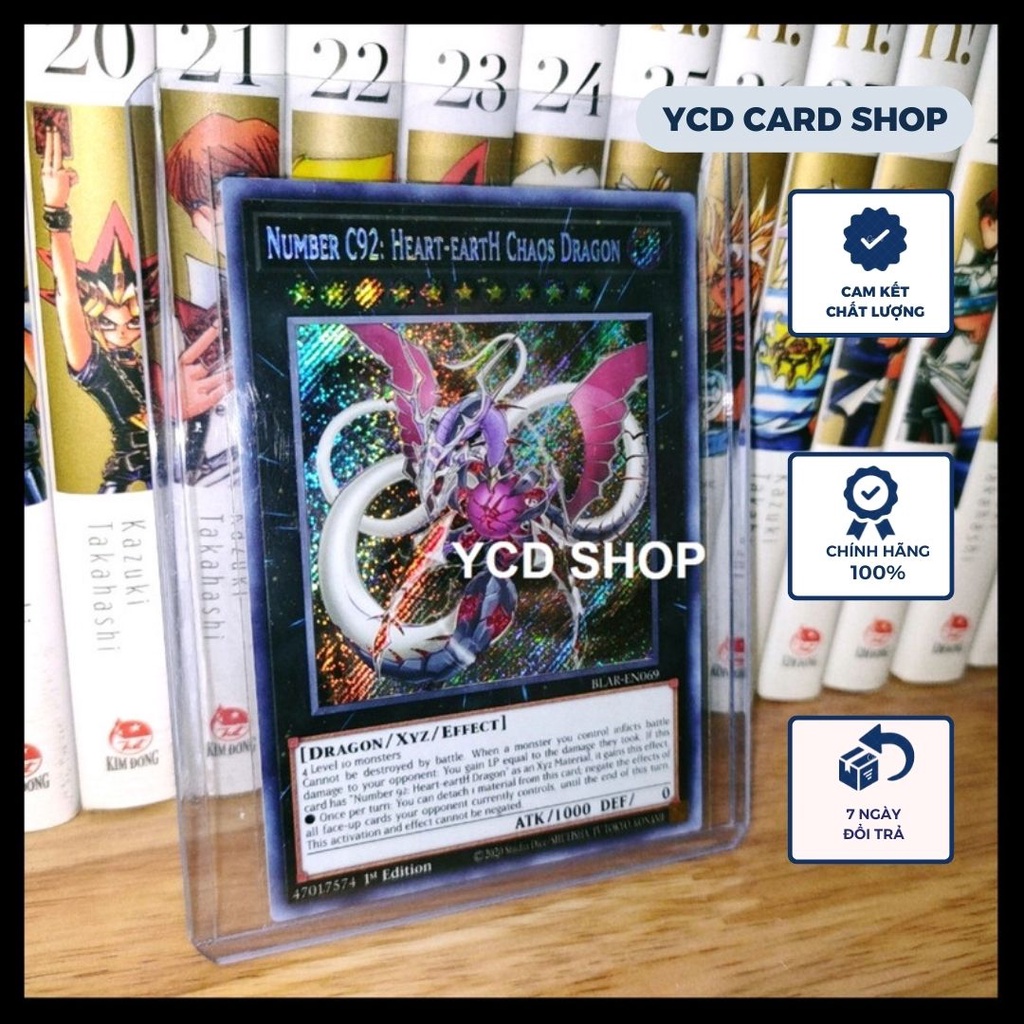Thẻ bài yugioh chính hãng Number C92: Heart-eartH Chaos Dragon – Secret Rare