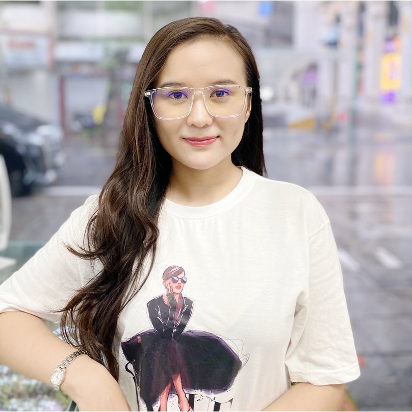 Gọng kính cận thời trang nam nữ NHUNG HIẾU nhựa dẻo lõi hợp kim cao cấp dáng chữ nhật - Lắp mắt kính theo yêu cầu