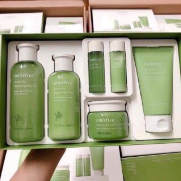 New BỘ DƯỠNG TRÀ XANH 6 MÓN INNISFREE GREEN TEA BALANCING SPECIAL