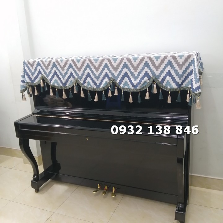 MẪU KHĂN PHỦ ĐÀN PIANO CƠ SỌC KẺ HIỆN ĐẠI MANG PHONG CÁCH HOÀNG GIA BẮC ÂU CỰC SANG TRỌNG