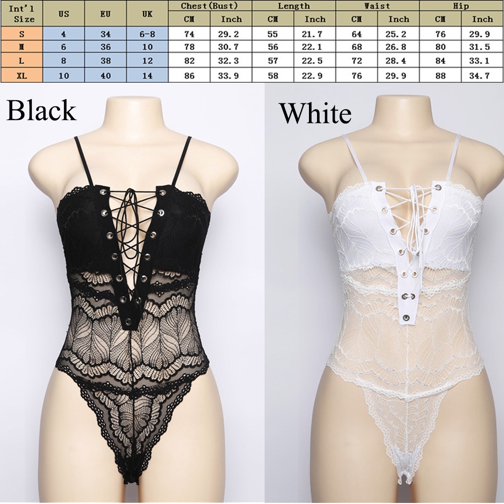 Jumpsuit sát nách phối ren hoa thiết kế cổ chữ V quyến rũ