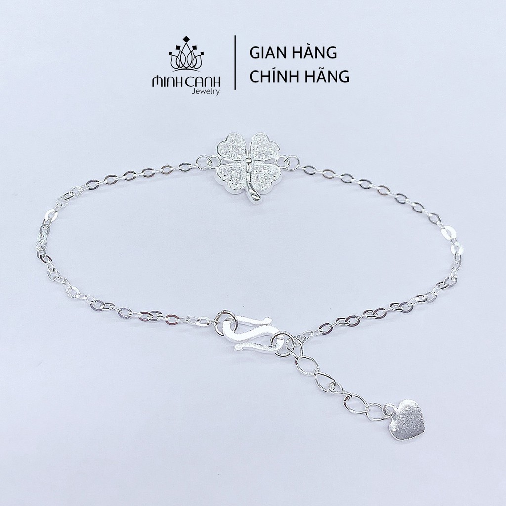 [Mã FARSBRT51 giảm 20k đơn từ 0Đ] Lắc Tay Bạc Cỏ 4 Lá May Mắn Dây Đơn - Minh Canh Jewelry