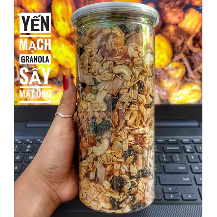 Granola Yến Mạch Sấy Mật Ong Lon 500Gram