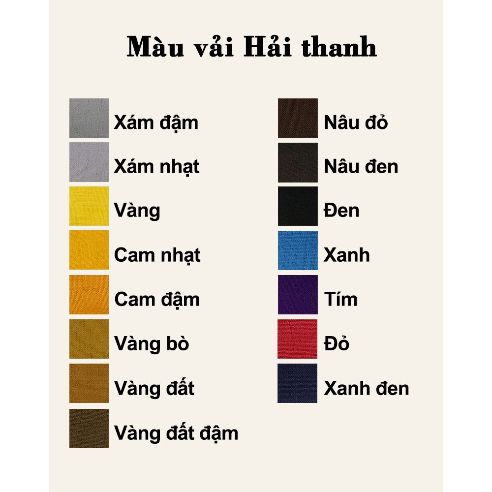 Pháp phục Áo hậu - áo hải thanh vải hải thanh