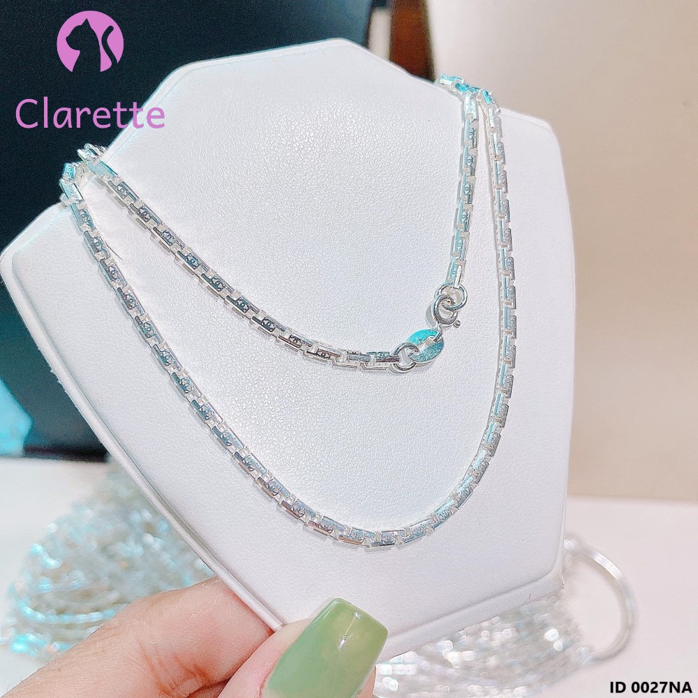 Dây chuyền bạc cho nam hình kim t i ề n ống Clarette 0027NA