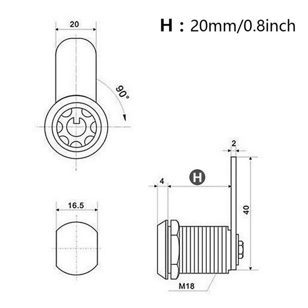 Hộp Thư Cải Thiện Khóa Cửa Tủ An Toàn Kèm 2 Chìa Khóa