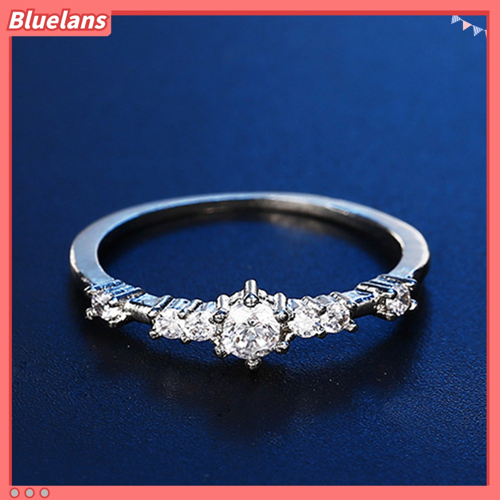 Nhẫn Đính Hôn Đính Đá Nhân Tạo Phong Cách Hàn Quốc Cho Nữ