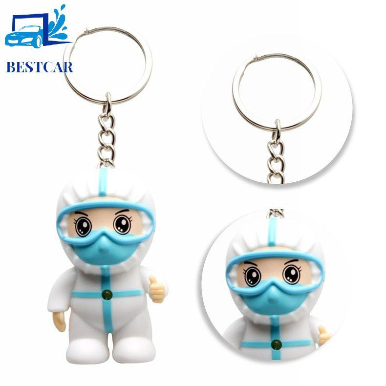 Anti-epidemic Souvenir White Angel Keychain Cartoon Nurse Keyring Pendant Toys