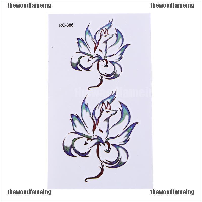 Hình Xăm Dán Tạm Thời Chống Thấm Nước Hình Chín Đuôi Cáo