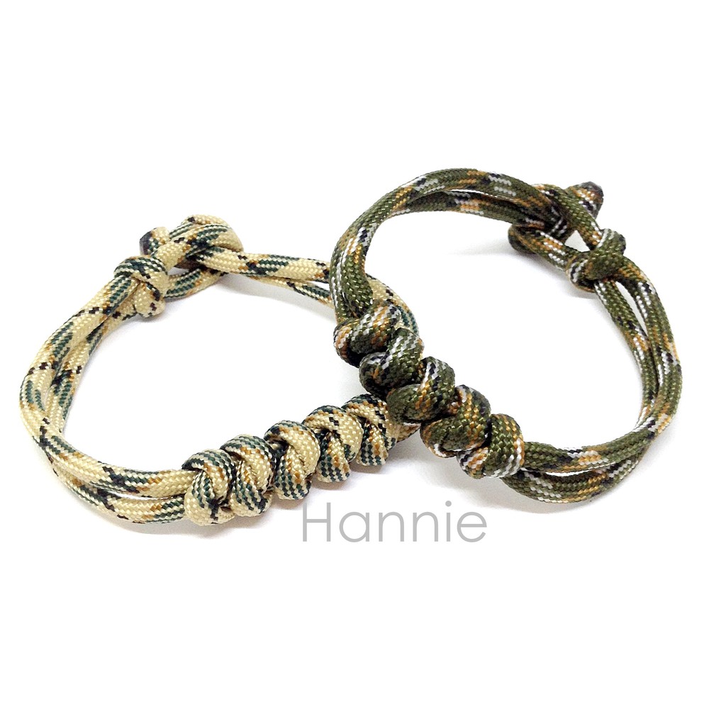 Vòng tay paracord khóa gài - Vòng sinh tồn dây dù 550 7 lõi đeo tay nam nữ màu camo