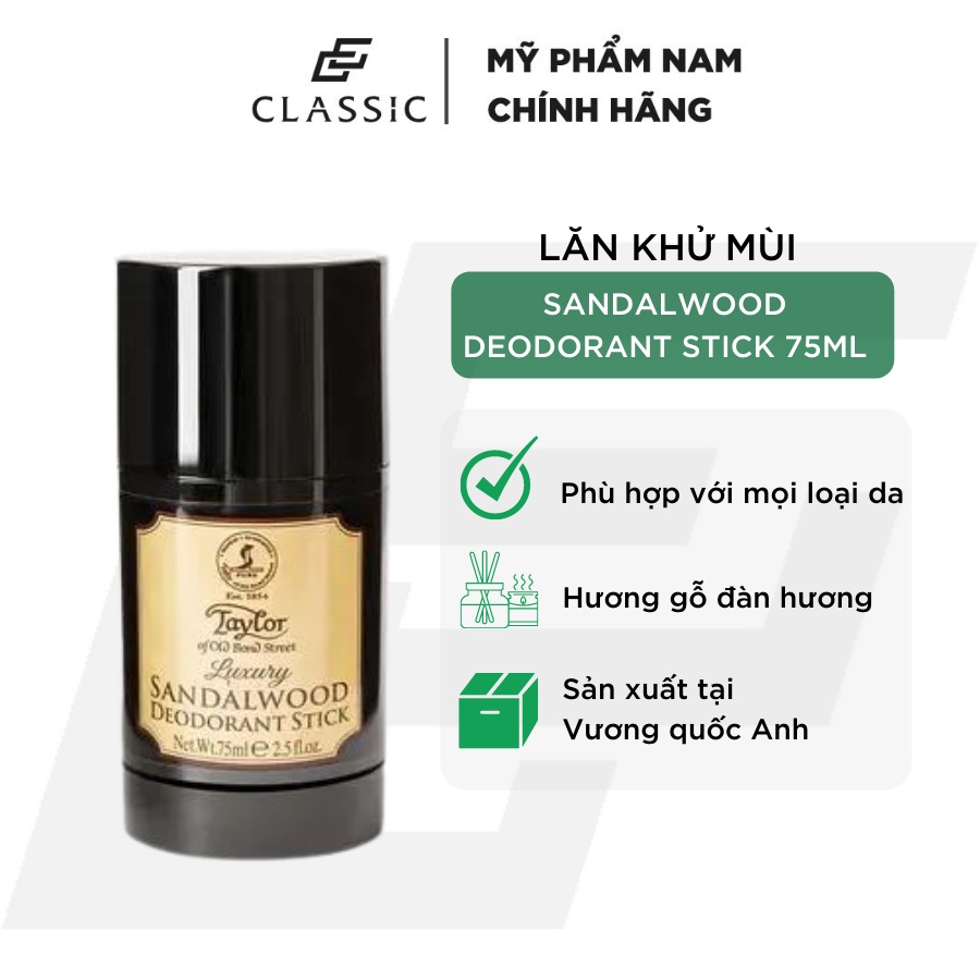Lăn khử mùi Taylor of Old Bond Street Deodorant Stick 75ml