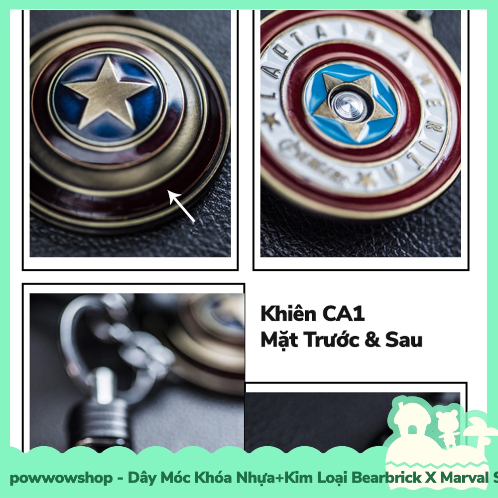 [Sẵn VN - Hỏa Tốc] Dây Móc Khóa Nhựa + Kim Loại Mẫu Bearbric X Superheroes Siêu Anh Hùng Marve