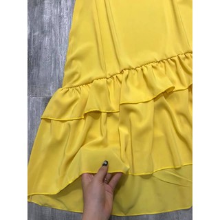 Váy 3 lỗ phối bèo đuôi cá.
