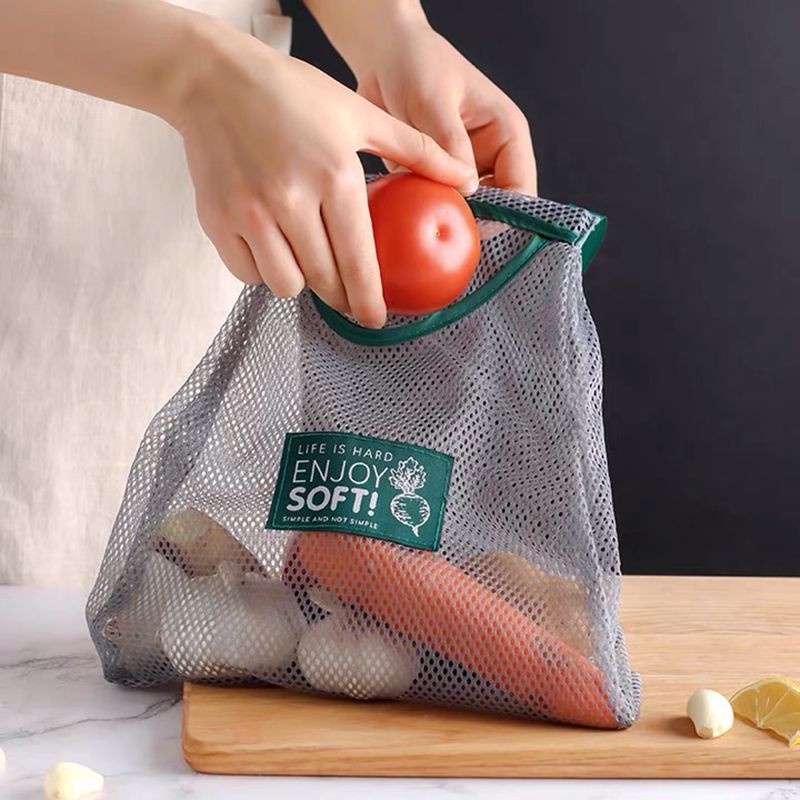 Túi lưới đựng hành tỏi, rau củ, thực phẩm chống ẩm móc, túi đựng đồ treo tường