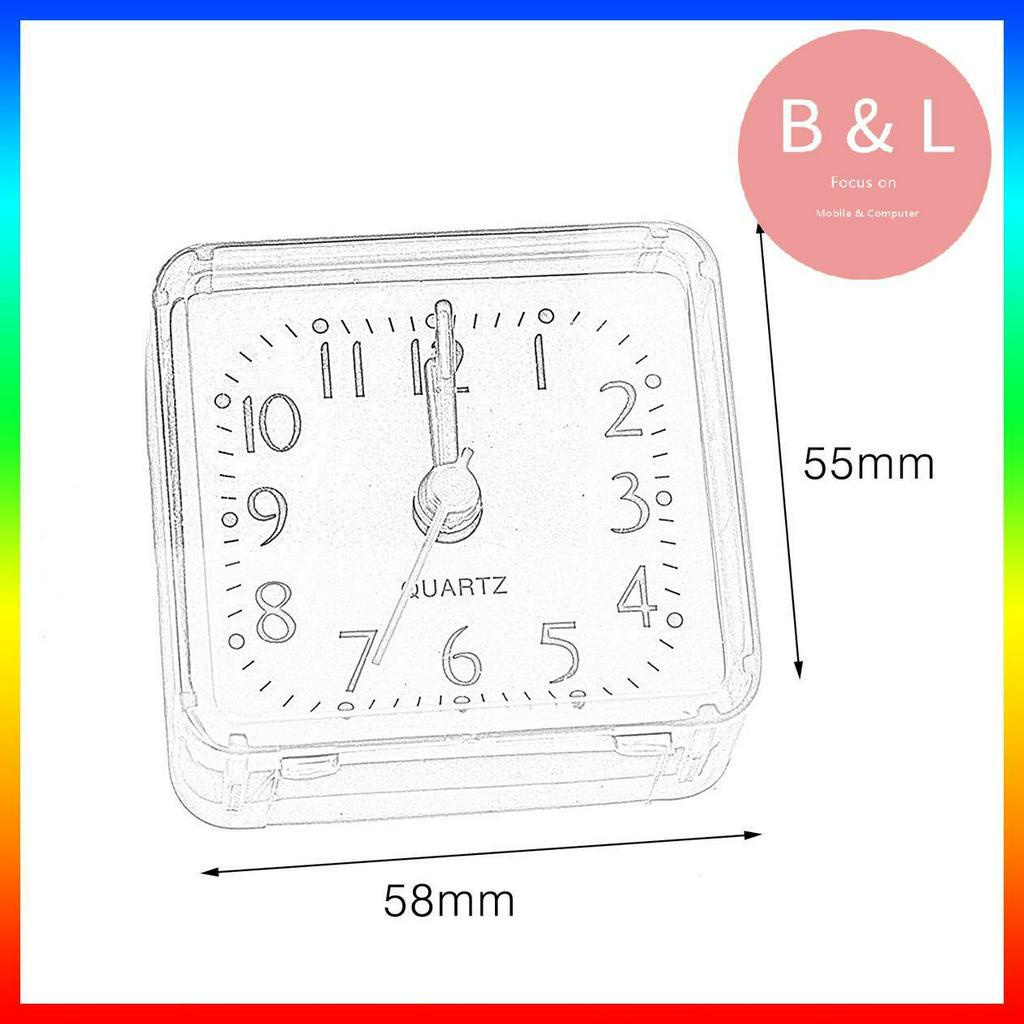 Đồng Hồ Báo Thức Để Bàn Hình Vuông Pha Lê Sang Trọng