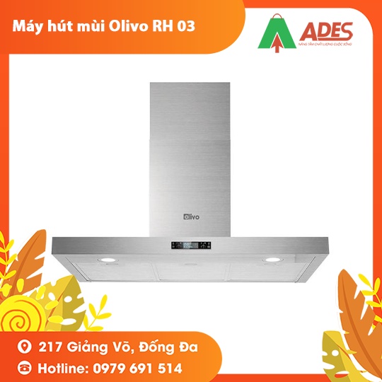 [Mã 154ELSALE2 giảm 7% đơn 300K] Máy hút mùi Olivo RH 03 chiếc máy hút khói khử mùi - Hàng chính hãng HOT 2021