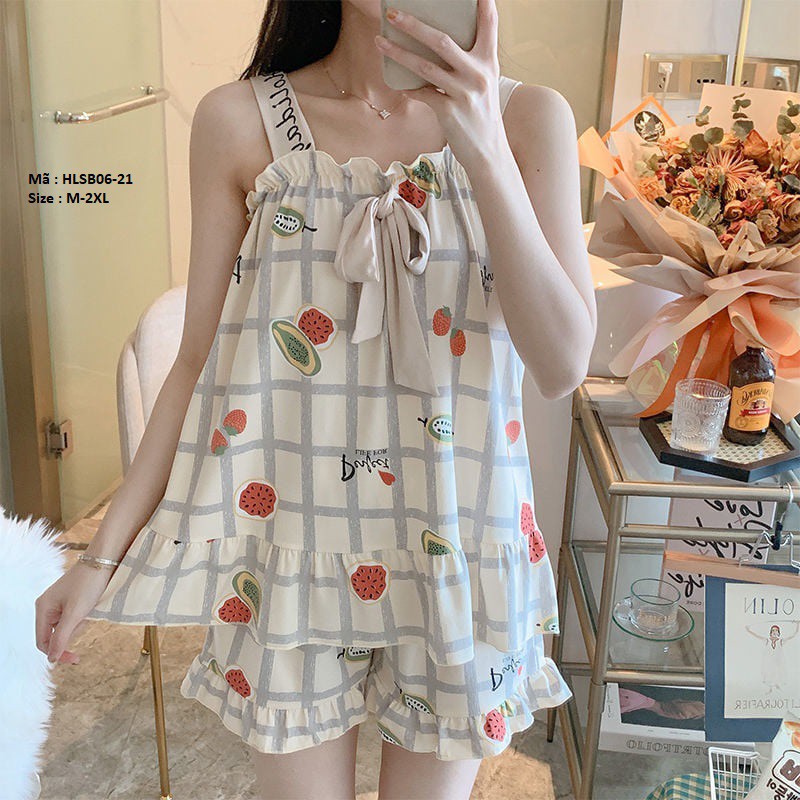 [Hàng order QC] HLSB06 BỘ ĐỒ NGỦ 2 DÂY